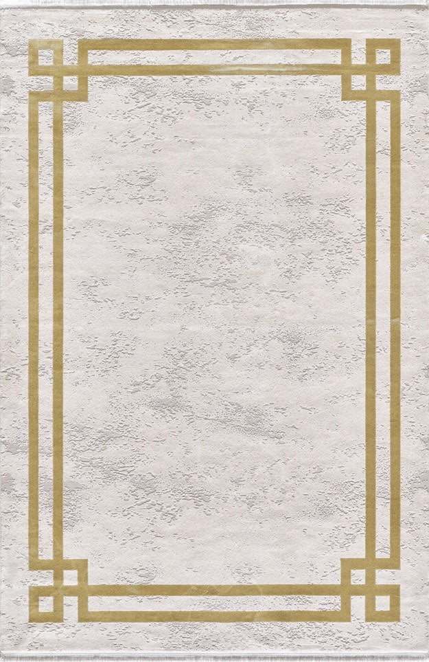 Pierre Cardin Halı Monet MT18C Sarı Yumuşak Dokulu Modern Desenli Şık ve Üst Kalite  Makine Dokuması Halı