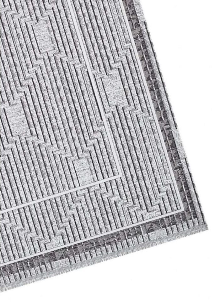 Royal Halı Nova NQ05A Gri Akrilik İplikten Üretilmiş Modern Desenli Makine Halısı