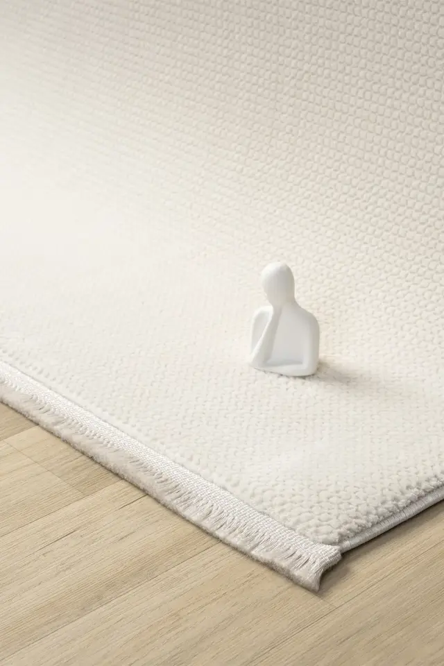 Seyran Halı Smart 12000 Krem Yumuşak Dokulu Modern Şık Halı