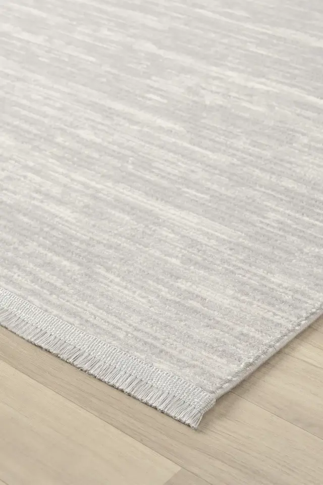 Seyran Halı Asya 528 Gri Akrilik Dokuma Taban Saçaklı Modern Şık Halı