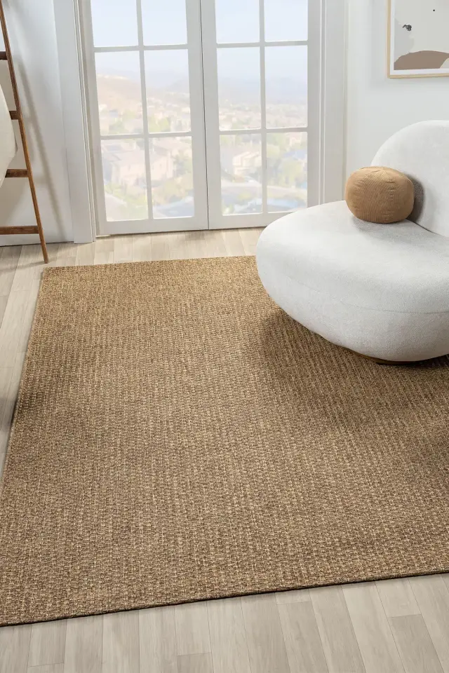 Seyran Halı Bombay 666 Kahve Kolay Temizlenen Hav Toz Vermez Hasır Dokulu Sisal Halı