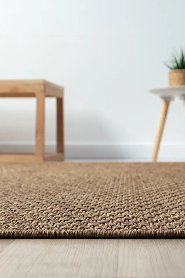 Seyran Halı Bombay 666 Kahve Kolay Temizlenen Hav Toz Vermez Hasır Dokulu Sisal Halı