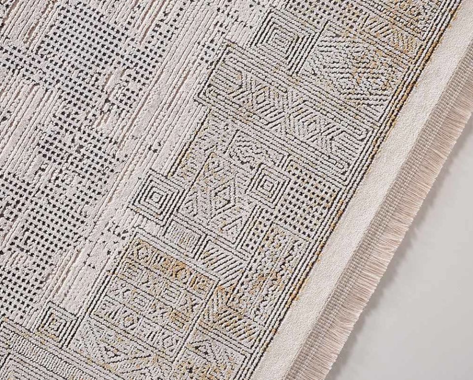 Gümüşsuyu Halı Black & Brown 15468 Bakır Doğal İplik Çerçeveli Dokuma Taban Halı