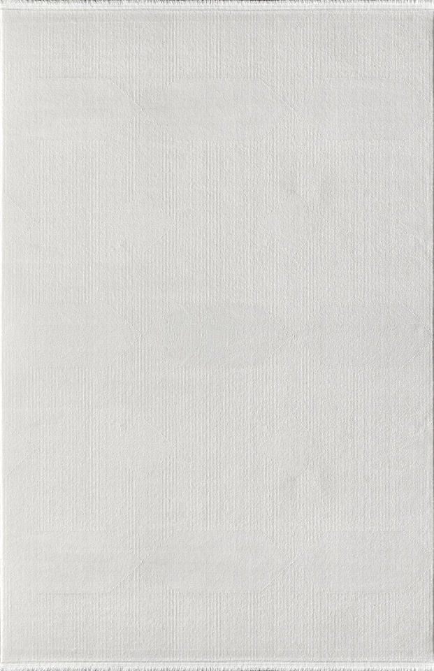 Royal Halı Arles  FJ01A Beyaz Krem Akrilik Yumuşak Dokulu Modern Çizgili Halı