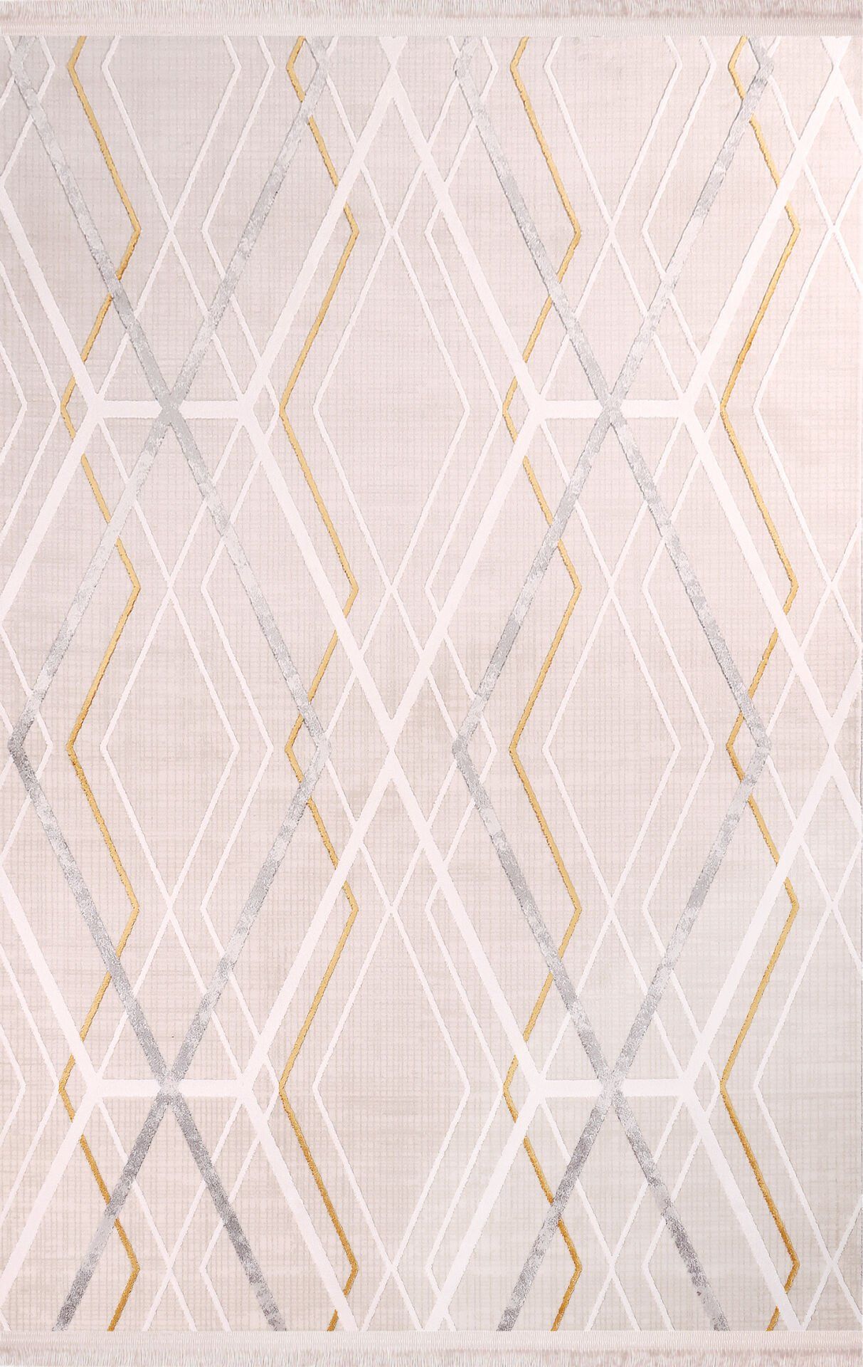 Nexus Halı Olympia 4051 Gri Akrilik Saçaklı Klasik Halı