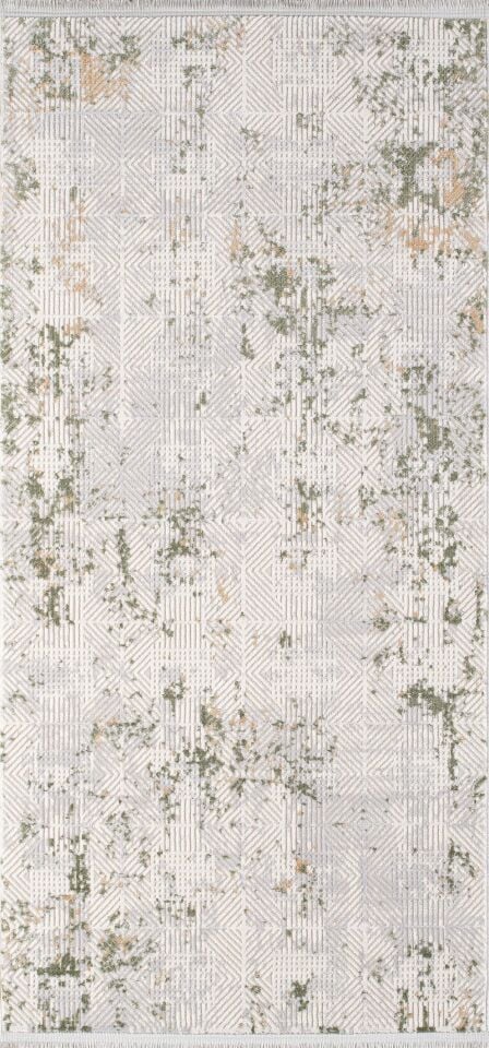 Artemis Halı Rosa 01104D Krem Yeşil Akrilik Modern Oturma Odası ve Salon Halısı
