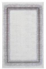 Seyran Halı Asya 530 Antrasit Akrilik Çerçeveli Dokuma Taban Saçaklı Modern Şık Halı