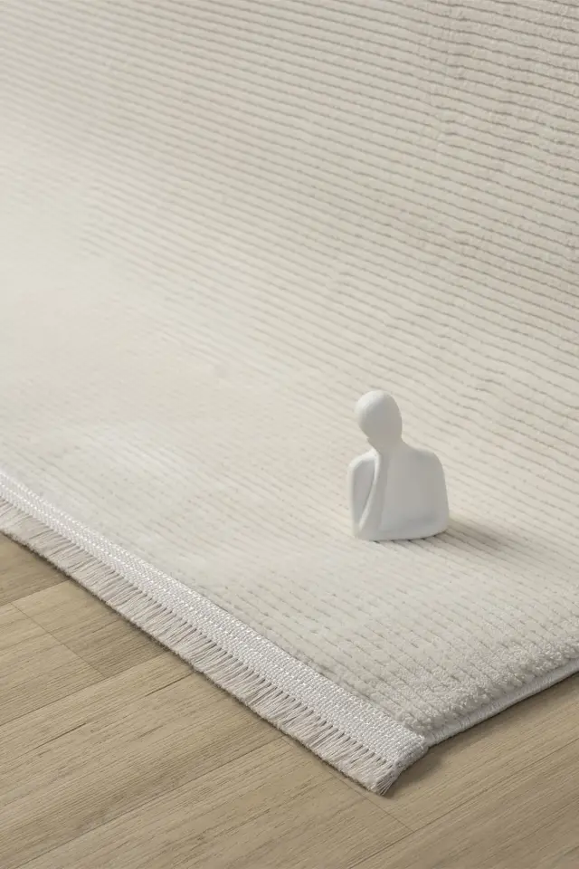 Seyran Halı Smart 12001 Krem Yumuşak Dokulu Modern Şık Halı