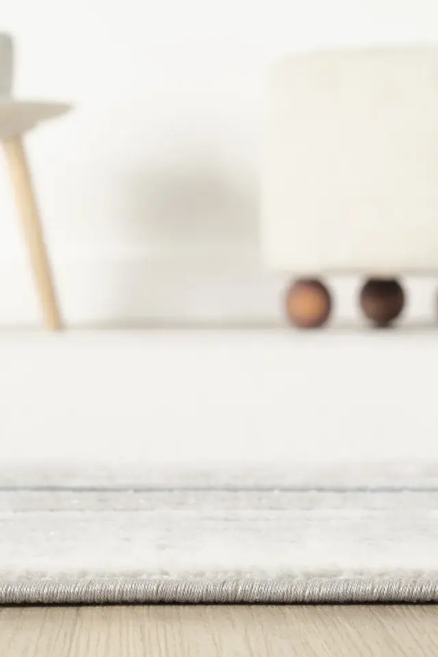 Seyran Halı Asya 530 Mavi Akrilik Çerçeveli Dokuma Taban Saçaklı Modern Şık Halı