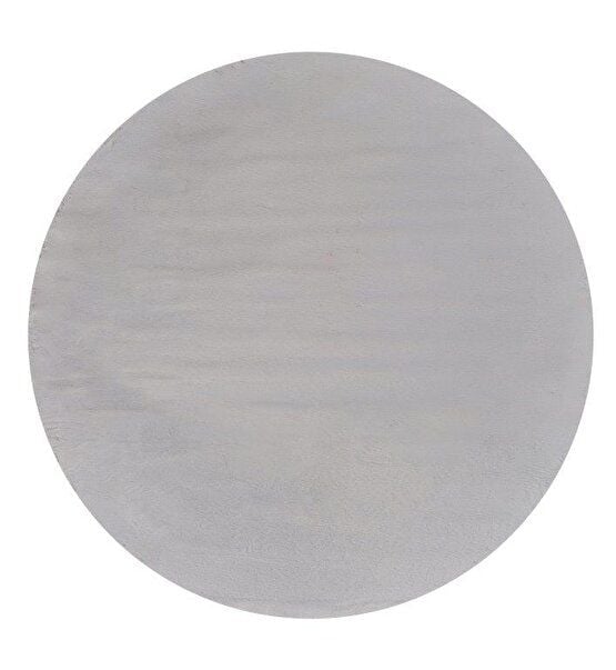 eHalıcım Pisa P15314 Gri Yumuşak Tüylü Yuvarlak Post