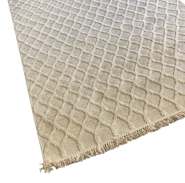 Sanat Halı Rio 3911 Bej Polyester Yüksek Kalite Dokuma Taban Halı