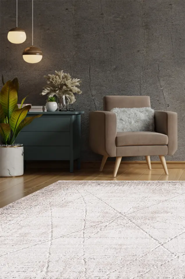 Artemis Halı Romantik 2433A Krem Bej Akrilik Modern Halı