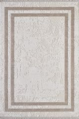 Artemis Halı Murano 1361A Bej Akrilik Çerçeveli Yumuşak Dokulu Oturma Odası Halısı