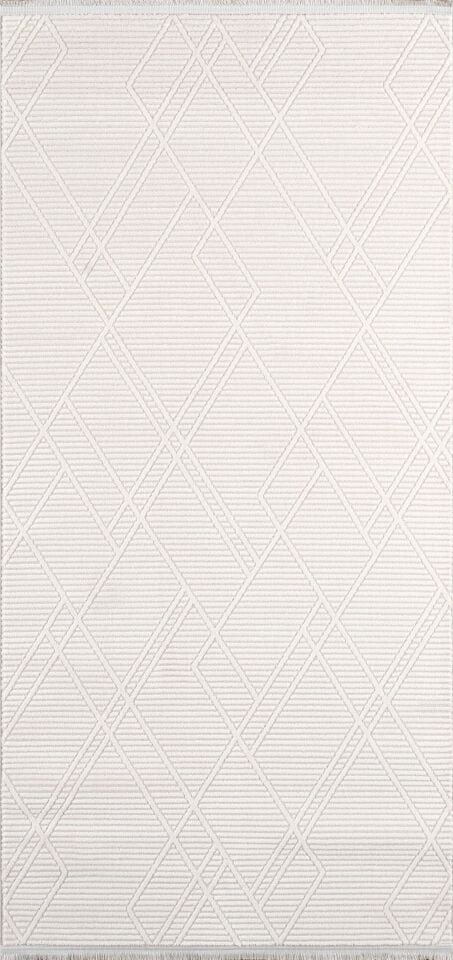 Artemis Halı Rosa 01105D Krem Gri Akrilik Modern Oturma Odası ve Salon Halısı