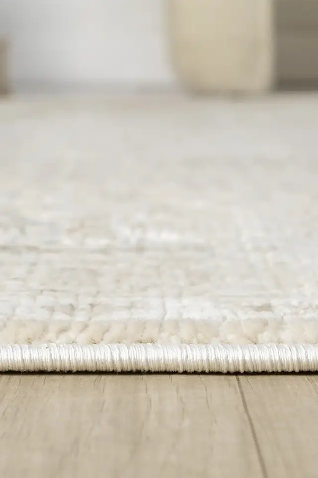 Seyran Halı Smart 12004 Bej Yumuşak Dokulu Çerçeveli Klasik Şık Halı