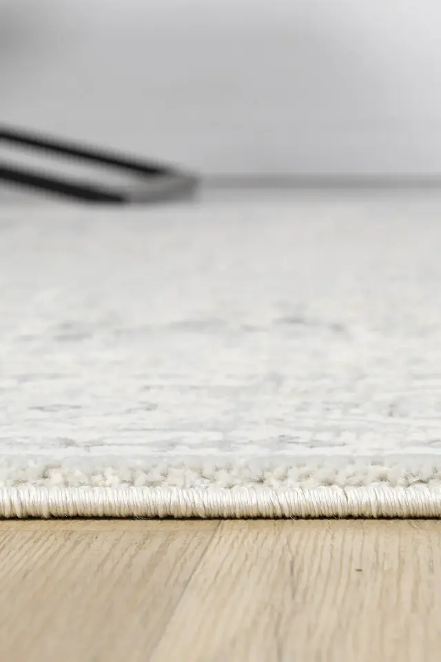 Seyran Halı Smart 12004 Gri Yumuşak Dokulu Çerçeveli Klasik Şık Halı