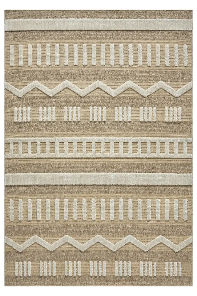 Seyran Halı Marakeş 676 Sarı Kolay Temizlenen Hav Toz Vermez Etnik Halı