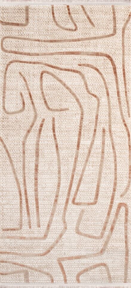 Artemis Halı Rosa 01138B Krem Terra Akrilik Modern Oturma Odası ve Salon Halısı