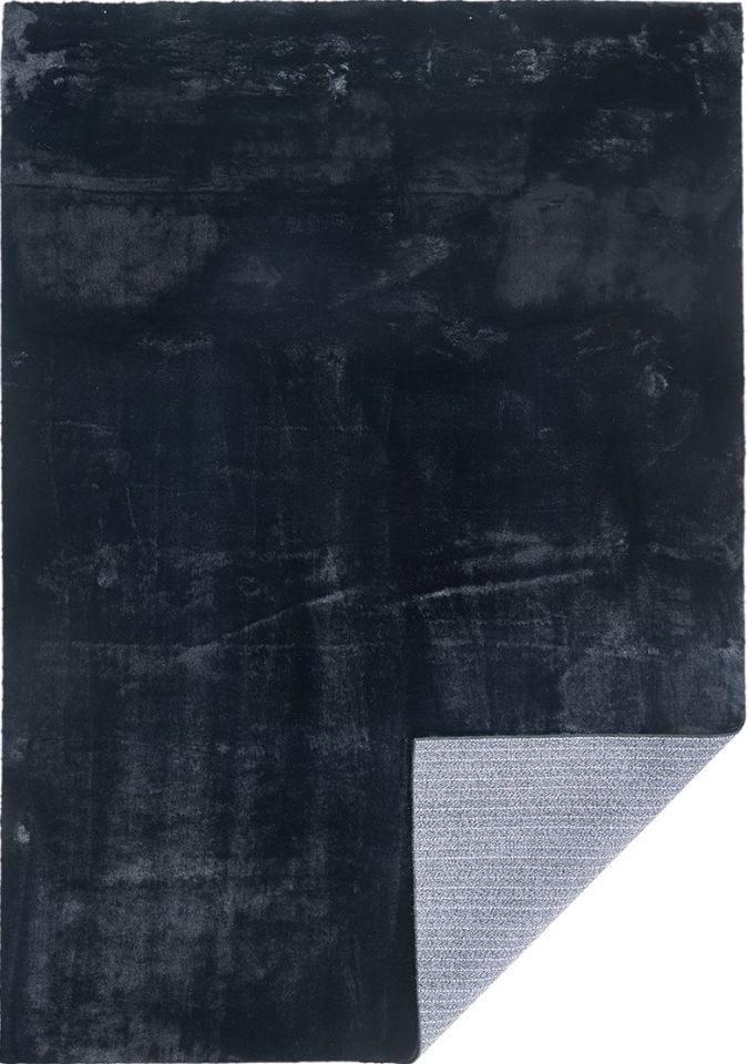 eHalıcım Pisa P15314 Siyah Yumuşak Tüylü Dikdörtgen Post