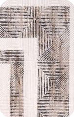 Nexus Halı Olympia 4067 Antrasit Akrilik Saçaklı Çerçeveli Klasik Halı