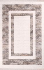 Nexus Halı Olympia 4067 Antrasit Akrilik Saçaklı Çerçeveli Klasik Halı