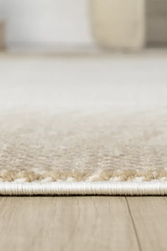 Seyran Halı Smart 12006 Bej Yumuşak Dokulu Çerçeveli Modern Şık Halı