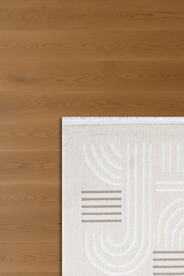 Atlas Halı Veranda RU06A Krem Bej Yumuşak Dokulu Makine Dokuması Üst Kalite Halı