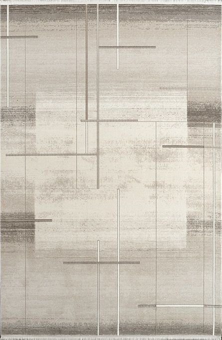 Pierre Cardin Halı Beverly BF01A Bej Akrilik Yumuşak Dokulu Modern Çizgili Halı