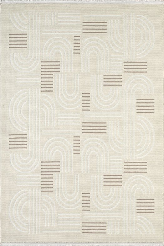 Atlas Halı Veranda RU06A Krem Bej Yumuşak Dokulu Makine Dokuması Üst Kalite Halı