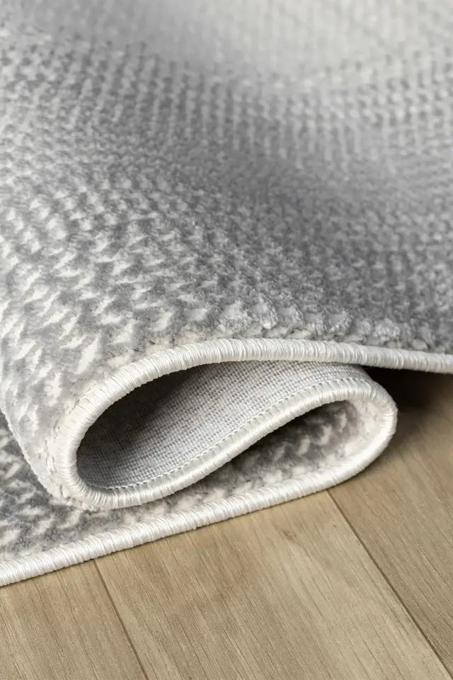 Seyran Halı Smart 12006 Gri Yumuşak Dokulu Çerçeveli Modern Şık Halı