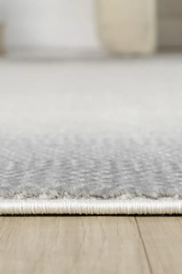 Seyran Halı Smart 12006 Gri Yumuşak Dokulu Çerçeveli Modern Şık Halı