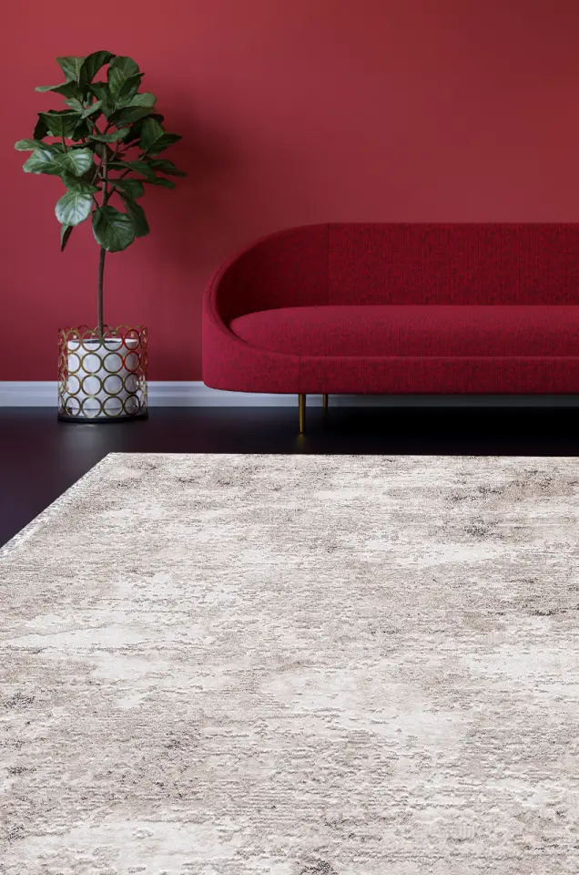 Artemis Halı Romantik 2436A Kahve Bej Akrilik Modern Halı