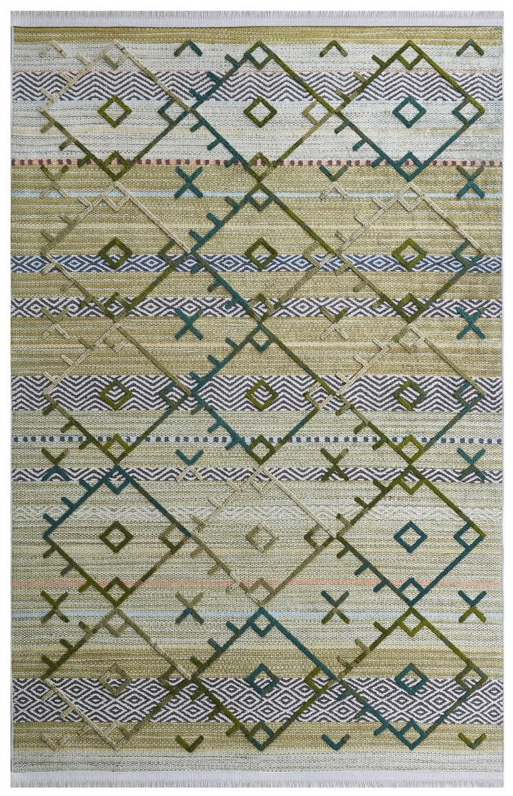 Louis Casa Halı Nakkaş  5021B Modern Saçaklı Kaymaz Taban Kilim