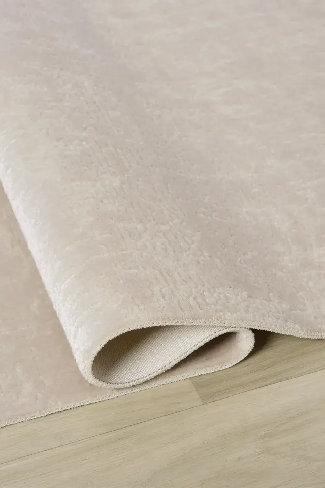 Seyran Halı İmaj 8080 Bej Akrilik Modern Saçaklı Dokuma Taban Halı