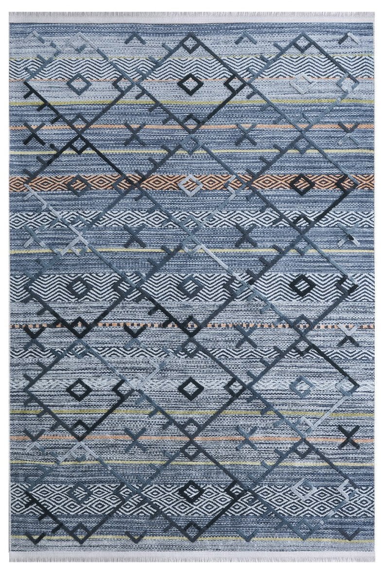 Louis Casa Halı Nakkaş  5021C Modern Saçaklı Kaymaz Taban Kilim