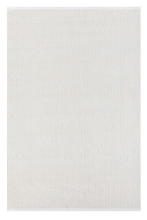 Seyran Halı İmaj 8080 Beyaz Akrilik Modern Saçaklı Dokuma Taban Halı