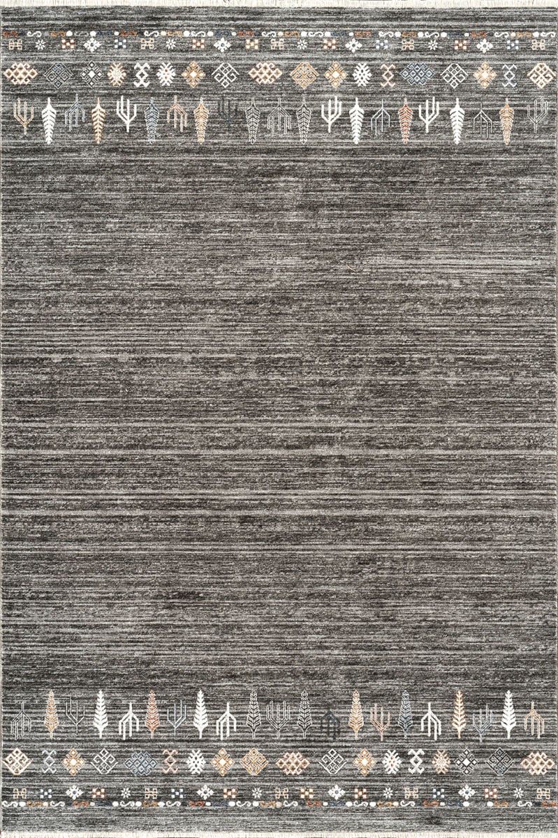 Royal Halı Armonika YT03B Gri Yumuşak Dokulu Modern Etnik Halı