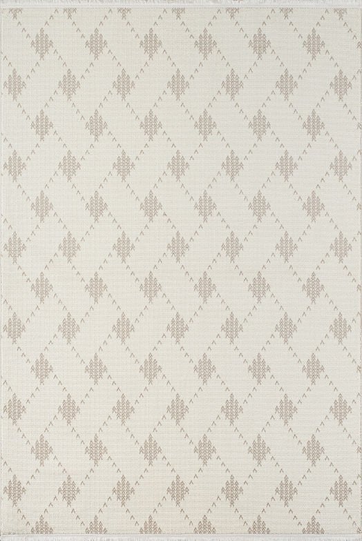 Atlas Halı Veranda RU11A Krem Bej Yumuşak Dokulu Makine Dokuması Halı