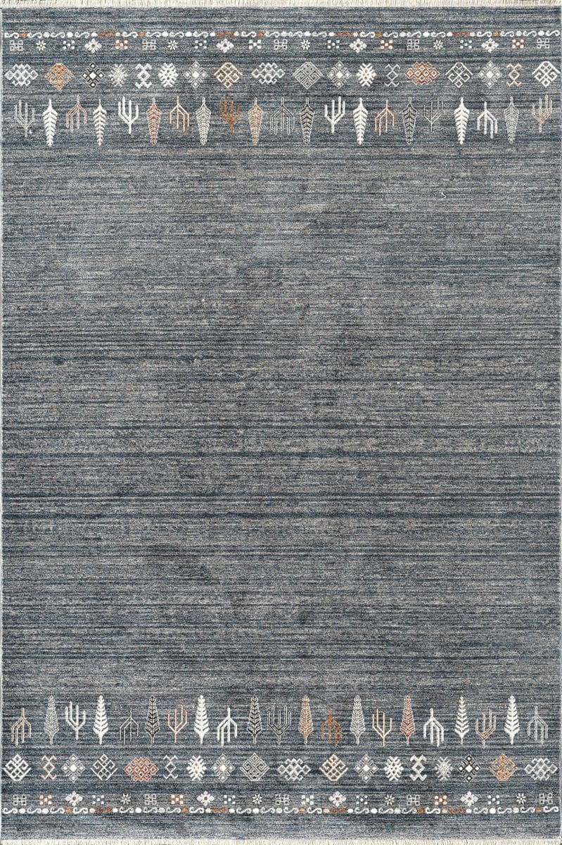 Royal Halı Armonika YT03C Gri Yumuşak Dokulu Modern Etnik Halı