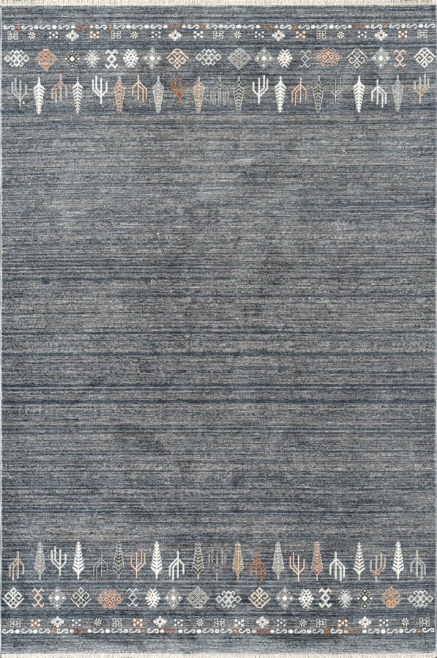 Royal Halı Armonika YT03C Gri Yumuşak Dokulu Modern Etnik Halı