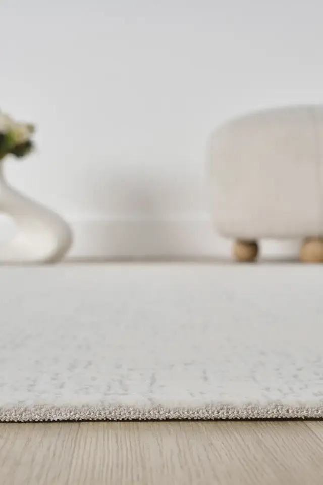 Seyran Halı İmaj 8080 Krem Gri Akrilik Modern Saçaklı Dokuma Taban Halı