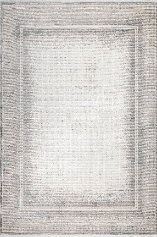 Sanat Halı Gusto 3725 Gri Viskon Yüksek Kalite Yumuşak Taban Modern Halı