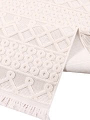 Nexus Halı Torino 1541A Beyaz Polyester Sisal İplik Saçaklı Modern Şık Dokuma Taban Halı