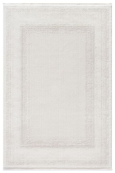Luxess Halı Lizbon 2001 Krem Akrilik Yumuşak Dokulu Çerçeveli Modern Şık Halı