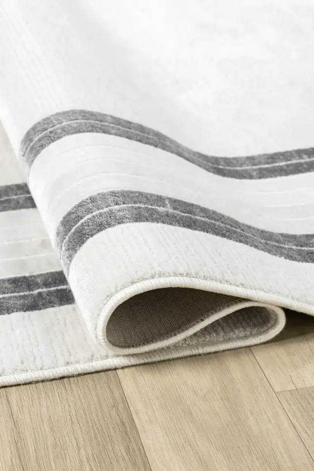 Seyran Halı Vista 5113 Antrasit Akrilik Çerçeveli Yüksek Kaliteli Yumuşak Dokulu Şık Halı