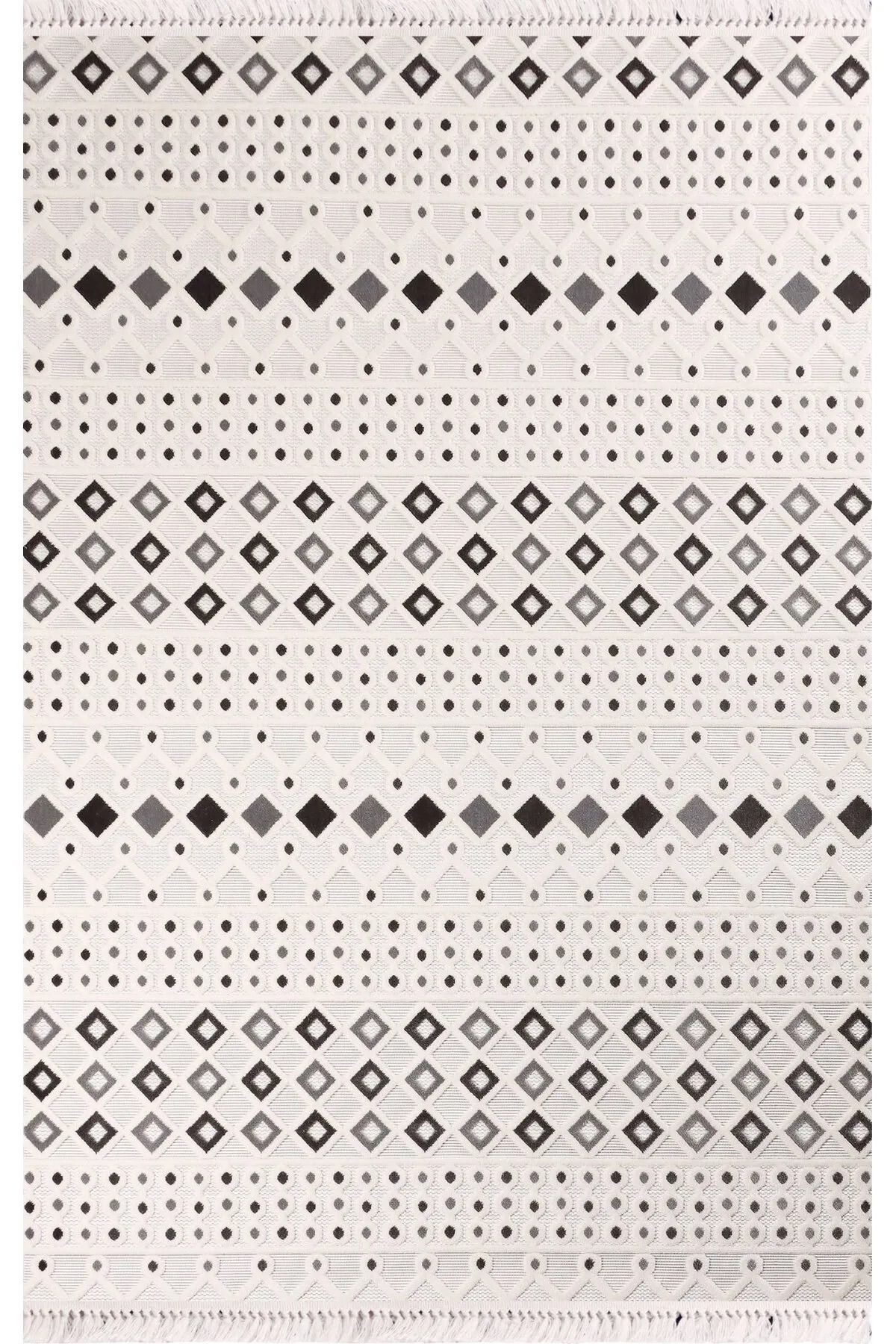 Nexus Halı Torino 1541A Gri Polyester Sisal İplik Saçaklı Modern Şık Dokuma Taban Halı