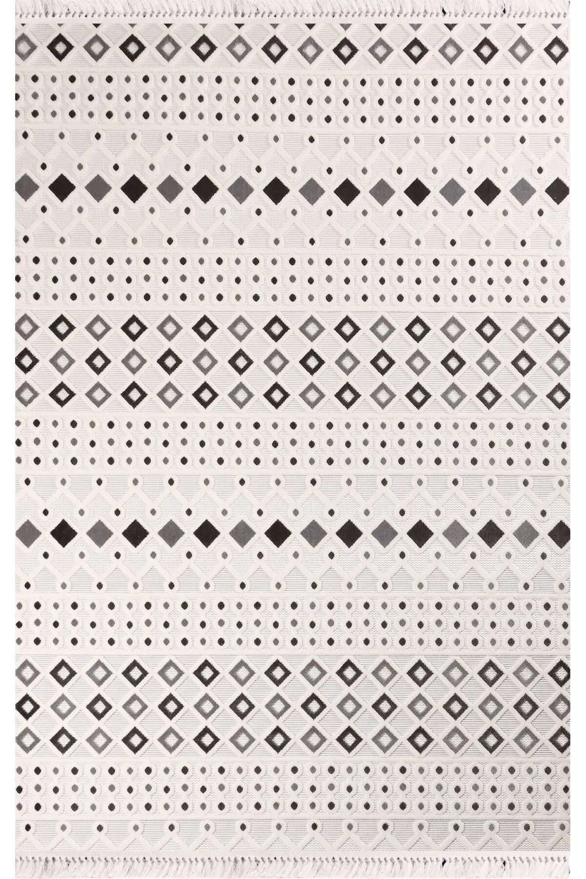 Nexus Halı Torino 1541A Gri Polyester Sisal İplik Saçaklı Modern Şık Dokuma Taban Halı