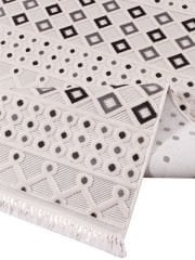 Nexus Halı Torino 1541A Gri Polyester Sisal İplik Saçaklı Modern Şık Dokuma Taban Halı
