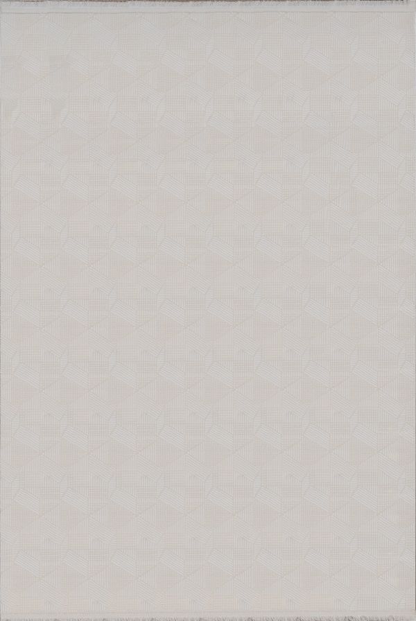 Sanat Halı Porte 3905 Bej Akrilik Polyester Modern Şık Yüksek Kaliteli Salon ve Oturma Odası Halısı