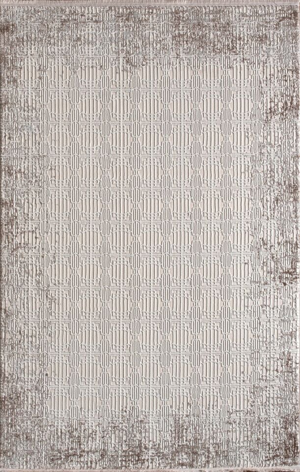 Artemis Halı Serena 03370A Krem Gri Polyester Modern Şık Yumuşak Dokulu Oturma Odası ve Salon Halısı